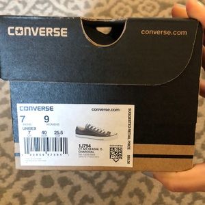 Charcoal Gray Converse All Star Low Top Sneakers